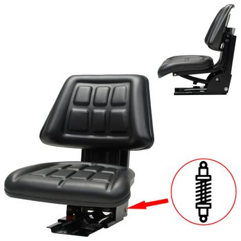 Asiento De Tractor Con Suspensión Negro Vidaxl