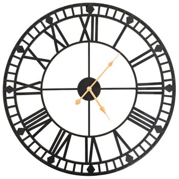 Reloj de pared vintage movimiento cuarzo metal 80 cm XXL