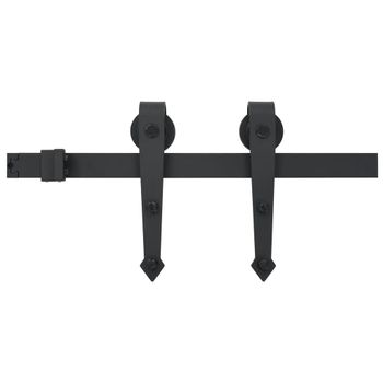 Kit De Herrajes Para Puertas Correderas Acero Negro 183 Cm Vidaxl