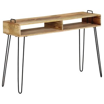 Mesa Consola De Madera Maciza De Mango 115x35x76 Cm Vidaxl