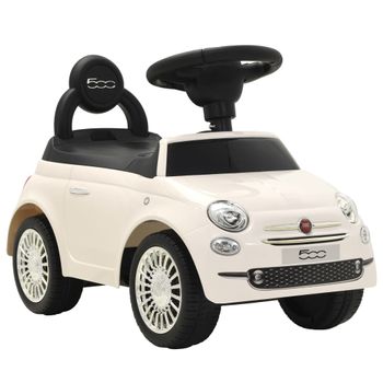 Coche Correpasillos Fiat 500 Blanco Vidaxl