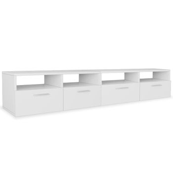 Mueble Para Tv De Madera De Ingeniería 2 Unidades Blanco Vidaxl