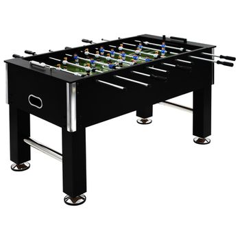 HOMCOM Futbolín para Niños de 7+ Años Futbolín Infantil de Madera  118x104x69 cm con 2 Bolas 8 Asas 2 Marcadores 22 Jugadores para Familias  Fiestas Negro : .es: Juguetes y juegos