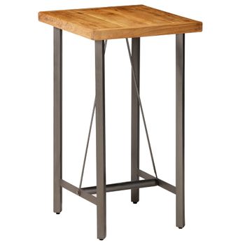 Mesa De Bar De Madera De Teca Maciza Reciclada 60x60x107 Cm Vidaxl