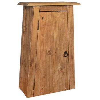 vidaXL Mueble de pared baño BERG madera maciza pino negro 40x27x71,5cm –  Bechester