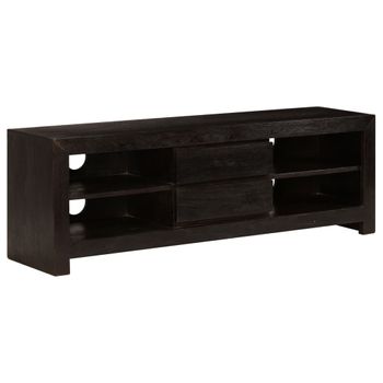 Mueble Para Tv Madera Maciza Acacia Marrón Oscuro 120x30x40 Cm Vidaxl