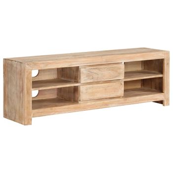 Mueble Para Tv Madera Maciza Acacia Marrón Claro 120x30x40 Cm Vidaxl