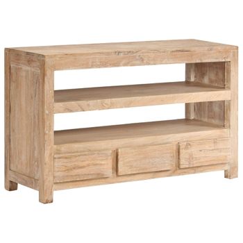 Mueble Para Tv Madera Maciza Acacia Marrón Claro 90x30x55 Cm Vidaxl