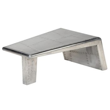 Mesa De Centro Estilo Aviator Vintage Aluminio Vidaxl