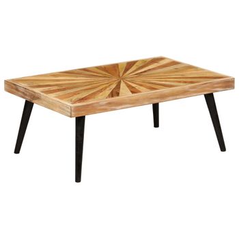 Mesa De Centro De Madera De Mango Maciza 90x55x36 Cm Vidaxl