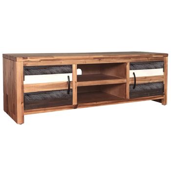 Mueble Para Tv De Madera Maciza De Acacia 120x35x40 Cm Vidaxl