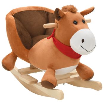 Caballo De Juguete De Pie De Peluche Negro Vidaxl con Ofertas en Carrefour