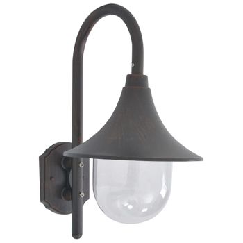 Lámpara De Pared De Jardín Aluminio Color Bronce E27 42 Cm Vidaxl