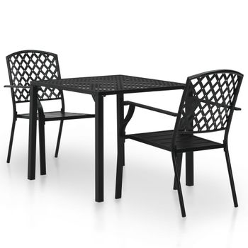 Sillas con Mesita de Jardín Bistro PCE BH-224 Café 3 pz