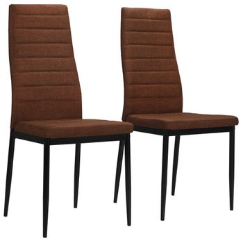 Pack 6 Sillas Comedor Denia De Tela Color Capuchino Con Patas De Metal  (capuchino X 6 Unidades) con Ofertas en Carrefour