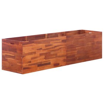 Arriate De Madera De Acacia 200x50x50 Cm Vidaxl