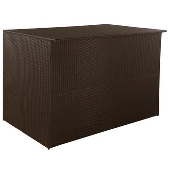 Caja De Almacenaje Jardín Ratán Sintético Marrón 150x100x100 Cm Vidaxl