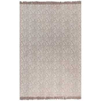 Alfombra De Algodón Kilim 120x180 Cm Estampado Gris Topo Vidaxl