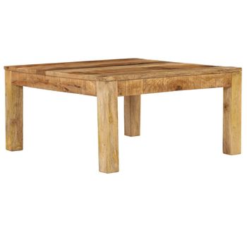 Mesa De Centro De Madera De Mango Maciza 80x80x40 Cm Vidaxl