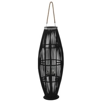 Portavelas Colgante Bambú Negro 95 Cm Vidaxl