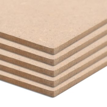 Láminas De Mdf Rectangulares 5 Unidades 120x60 Cm 2,5 Mm Vidaxl