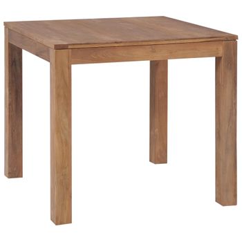 Mesa De Comedor Madera Teca Maciza Acabado Natural 82x80x76 Cm Vidaxl