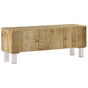 Mueble Para Tv De Madera Maciza De Mango 118x30x45 Cm Vidaxl