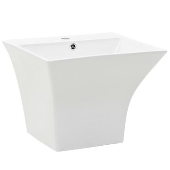 Lavabo De Pared De Cerámica Blanco 500x450x410 Mm Vidaxl