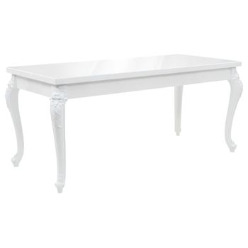 Mesa De Comedor Blanco Brillante 179x89x81 Cm Vidaxl