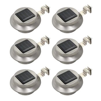 Lámparas Solares De Exterior Led Redondas 6 Uds 12 Cm Blanco Vidaxl