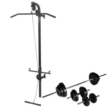 Máquina De Musculación De Pared Con Pesas Y Mancuernas 30,5 Kg Vidaxl