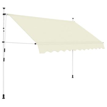 Toldo Retráctil De Operación Manual 250 Cm Crema Vidaxl