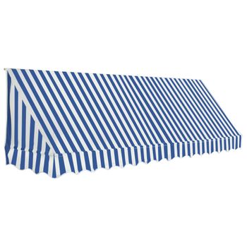 Toldo Para Bar 350x120 Cm Azul Y Blanco Vidaxl