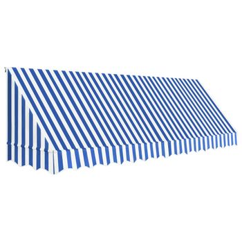 Toldo Para Bar 400x120 Cm Azul Y Blanco Vidaxl