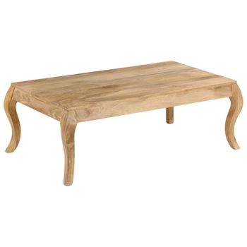 Mesa De Centro De Madera De Mango Maciza 116x66x41 Cm Vidaxl