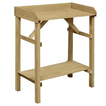 Mesa De Jardinera Madera De Pino Impregnada 75x40x90 Cm Vidaxl