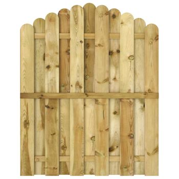 Valla de jardín exterior de 2 piezas Krölpa madera de pino 100 x 40 cm -  Natural [en.casa]