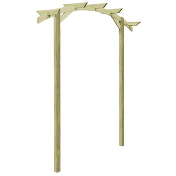 Pérgola De Jardín Madera Pino Impregnada 180x210x40 Cm Vidaxl