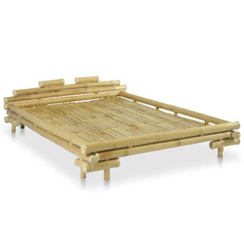 Estructura De Cama De Bambú 140x200 Cm Vidaxl