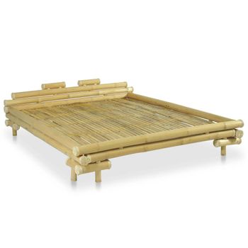 Estructura De Cama De Bambú 160x200 Cm Vidaxl