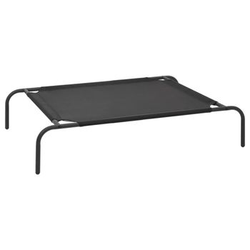 Cama De Perro Elevada Negra Textilene S Vidaxl