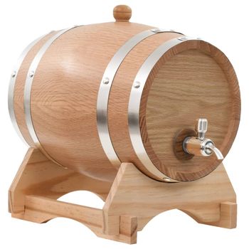 Barril De Vino Con Grifo Madera Roble Macizo 6 L Vidaxl