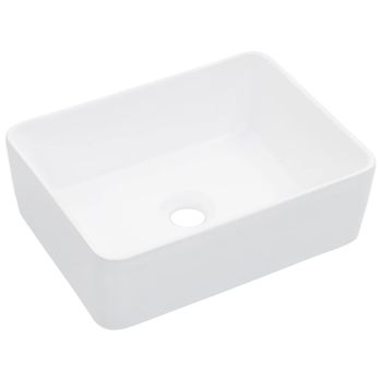 Lavabo 40x30x13 Cm Cerámica Blanco Vidaxl