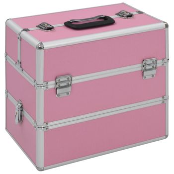 Maletín De Maquillaje De Mdf Y Aluminio Homcom 20x15x15 Cm Rosa con Ofertas  en Carrefour