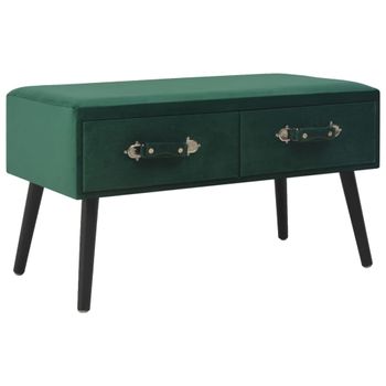 Mesa De Centro De Terciopelo Verde 80x40x46 Cm Vidaxl