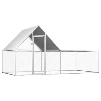 Gallinero Acero Galvanizado 4x2x2 M Vidaxl