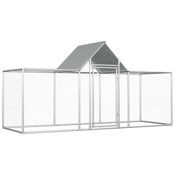 Gallinero Acero Galvanizado 3x1x1,5 M Vidaxl