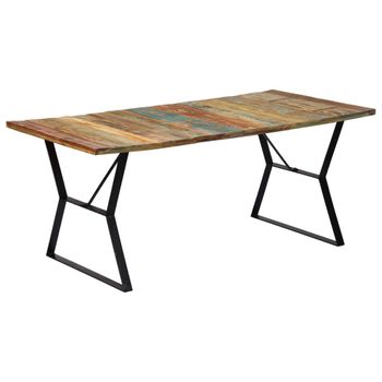 Mesa De Comedor De Madera Maciza Reciclada 180x90x76 Cm Vidaxl