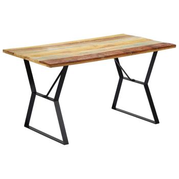 Mesa De Comedor De Madera Maciza Reciclada 140x80x76 Cm Vidaxl