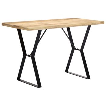 Mesa De Comedor Madera Maciza De Mango 120x60x76 Cm Vidaxl